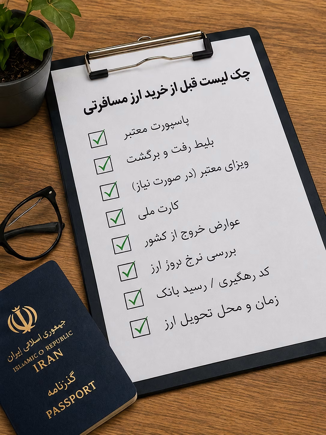 چک لیست قبل از خرید ارز مسافرتی ۱۴۰۵#8873